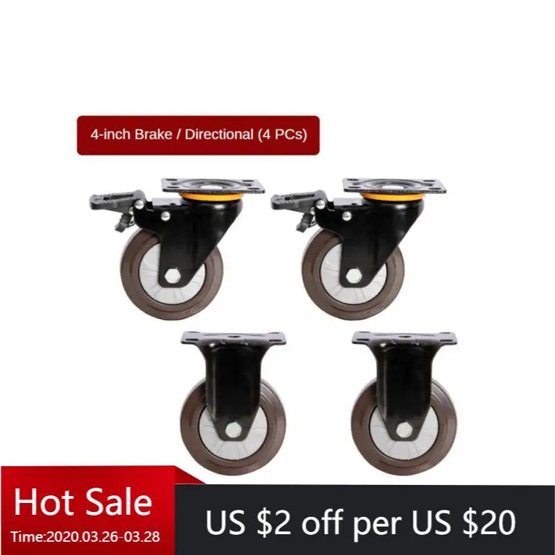 (4 Packs) 4 Inch Wheel Heavy Duty Universal Flat Rubber Trolley Silent Directional Brake Caster
(4 Packs) 4 Inch Wheel Heavy Duty Universal Flat Rubber Trolley Silent Directional Brake Caster