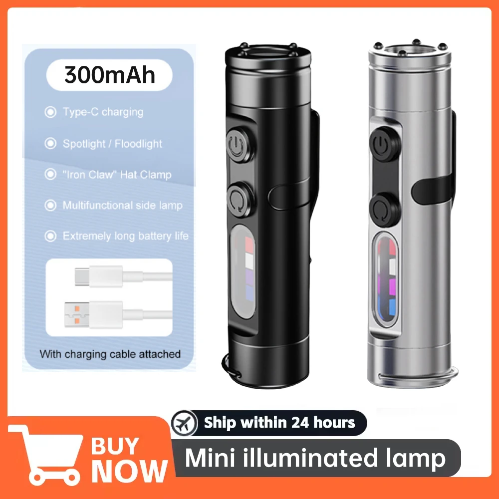 Magnetic Tactical Flashlight USB Rechargeable EDC Strong Light Pocket Outdoor Camping Torch with Hat Clip Mini Illuminated Lamps
Magnetic Tactical Flashlight USB Rechargeable EDC Strong Light Pocket Outdoor Camping Torch with Hat Clip Mini Illuminated Lamps