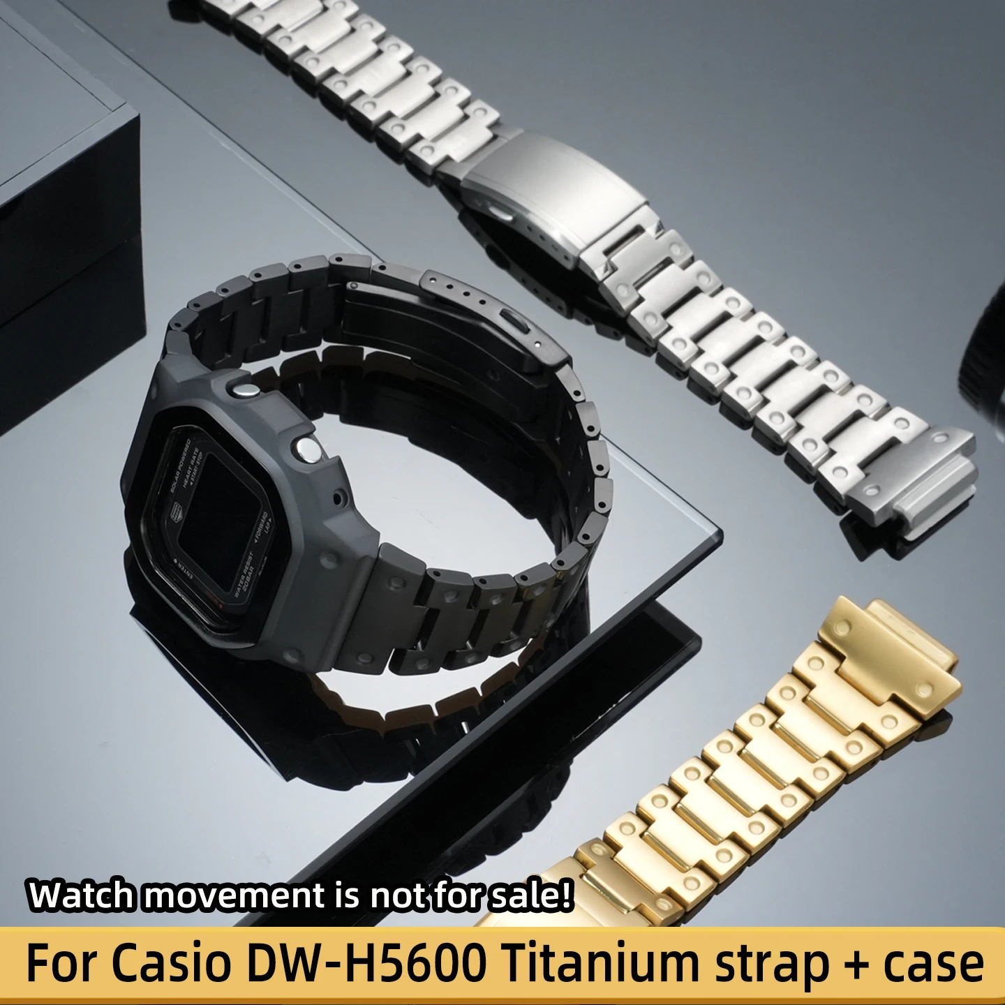 Для Casio G-SHOCK DW-H5600: титановый ремешок для часов, модифицированный титановый корпус для часов DW-H5600, 18 мм
Для Casio G-SHOCK DW-H5600: титановый ремешок для часов, модифицированный титановый корпус для часов DW-H5600, 18 мм