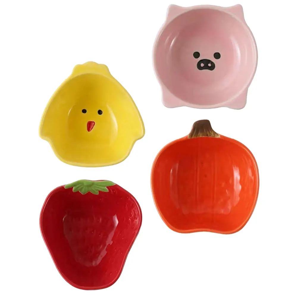 4Pcs Ceramic Sauce Dishes Cute Creative Design for Soy Mustard Seasoning Appetizers Desserts Mini Plates Sauce Dish
4Pcs Ceramic Sauce Dishes Cute Creative Design for Soy Mustard Seasoning Appetizers Desserts Mini Plates Sauce Dish