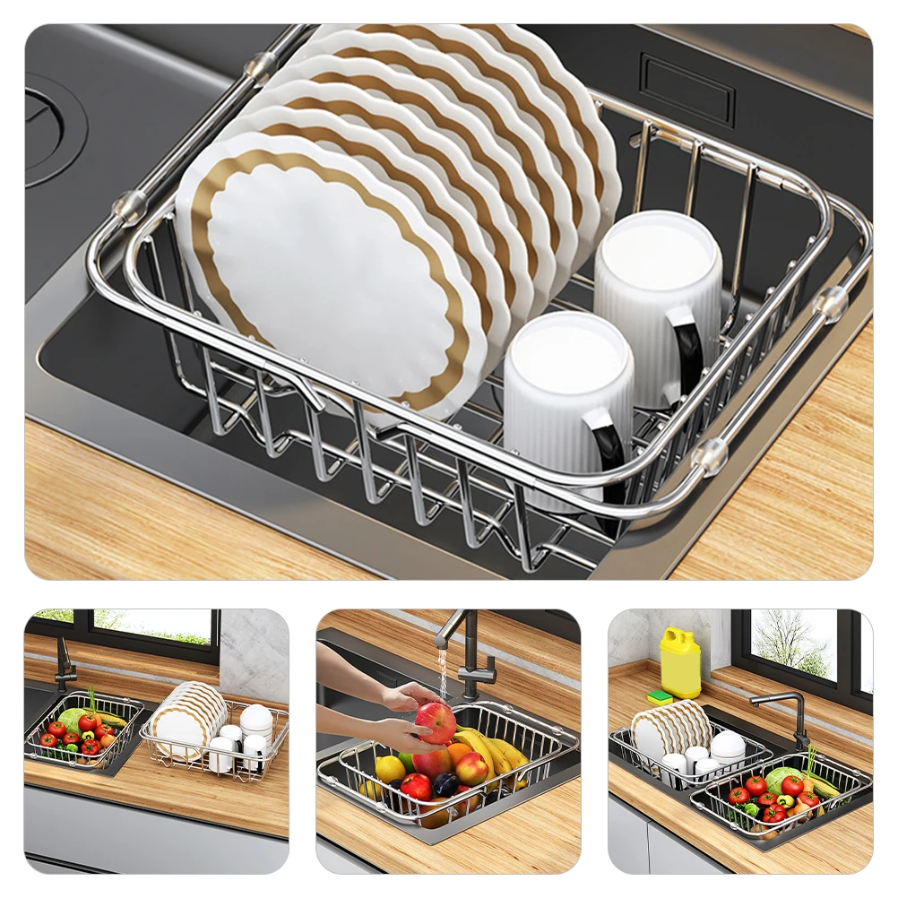 Stainless Steel Kitchen Organizer Dish Drying Rack 304 Medium Expandable Drainer Countertop Storage Large Capacity
Stainless Steel Kitchen Organizer Dish Drying Rack 304 Medium Expandable Drainer Countertop Storage Large Capacity