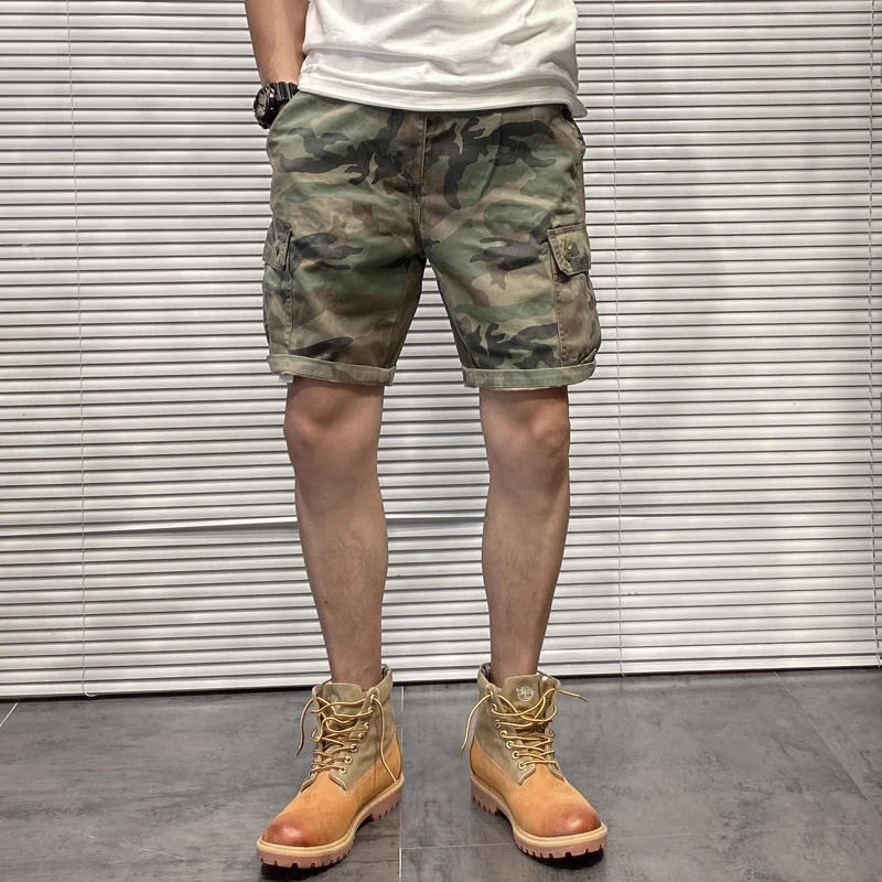 American Sle Camouflage Workwear orts Men's Trendy INS Low Waist Loose Fit Five-Quarter Casual Pants Youth Summer Faion
American Sle Camouflage Workwear orts Men's Trendy INS Low Waist Loose Fit Five-Quarter Casual Pants Youth Summer Faion