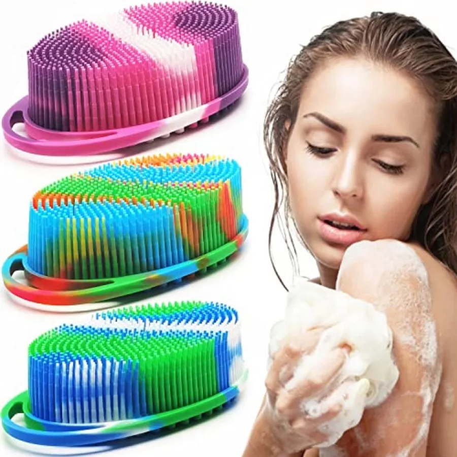 Soft Exfoliating Body Shower Scrubber - Silicone Bath Brush for and Adults - 3 Pack
Soft Exfoliating Body Shower Scrubber - Silicone Bath Brush for and Adults - 3 Pack