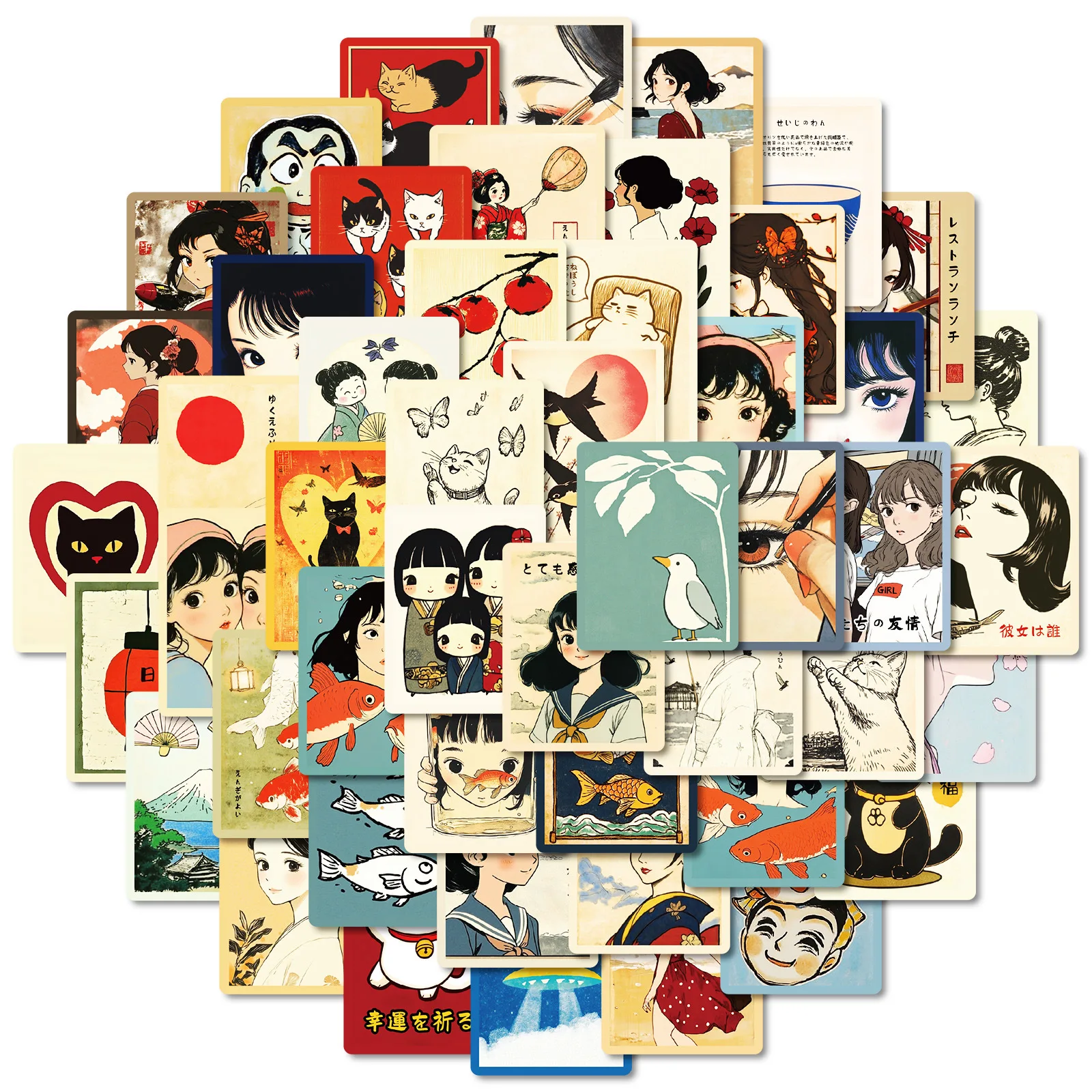 10/50PCS Japanese Retro Graffiti Stickers Cartoon DIY Decoration Toys Suticase Fridge Laptop Guitar Car Bike Skateboard Decals
10/50PCS Japanese Retro Graffiti Stickers Cartoon DIY Decoration Toys Suticase Fridge Laptop Guitar Car Bike Skateboard Decals