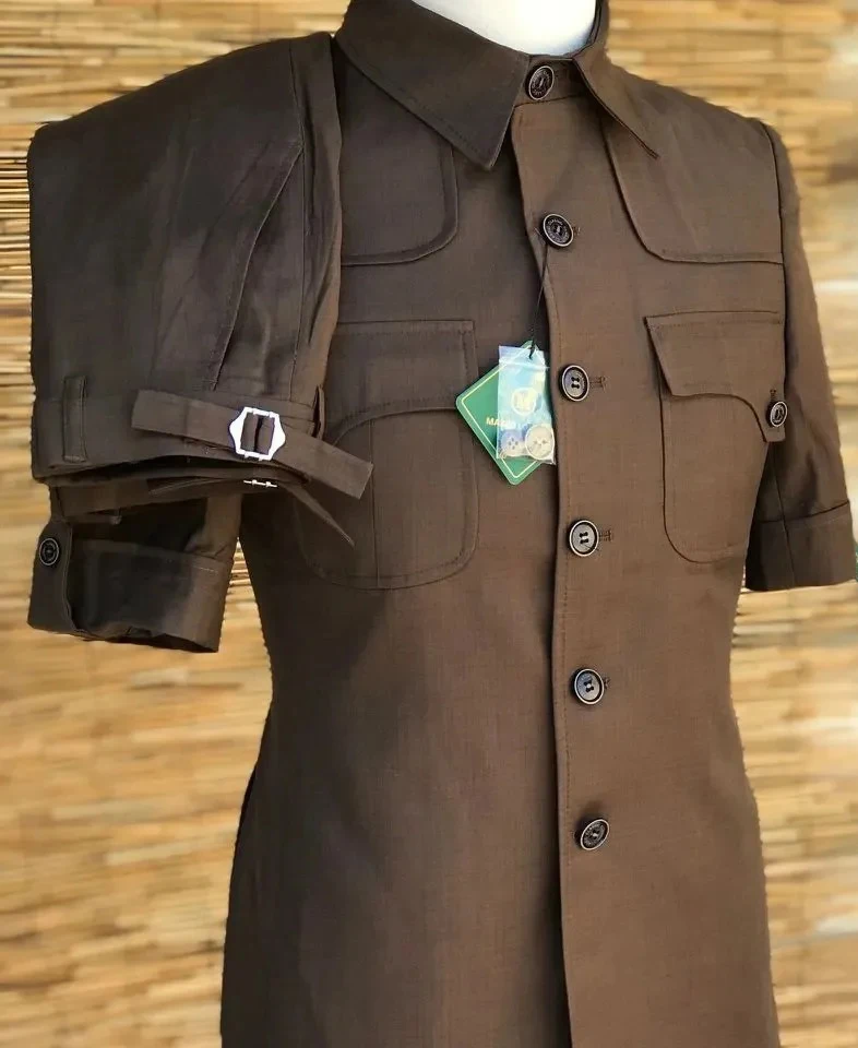 Brown Men's Suit Business For Wedding Suits For Male Party Tuxedos Slim Fit Short Sleeves (Jacket+Pants) Costume Homme
Brown Men's Suit Business For Wedding Suits For Male Party Tuxedos Slim Fit Short Sleeves (Jacket+Pants) Costume Homme