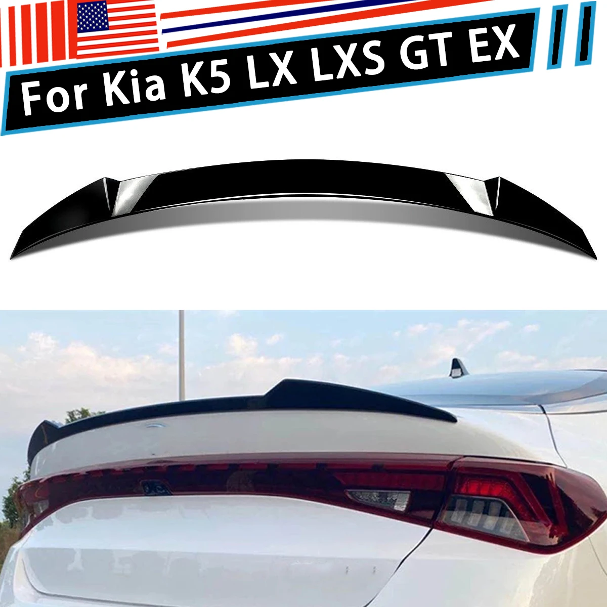 Magickit Car Rear Boot Wing Ducktial Spolier Body Kits For KIA K5 Sedan 2021 2022 2023 2024+ EX/LX/LXS/GT/GT-Line Glossy Black
Magickit Car Rear Boot Wing Ducktial Spolier Body Kits For KIA K5 Sedan 2021 2022 2023 2024+ EX/LX/LXS/GT/GT-Line Glossy Black