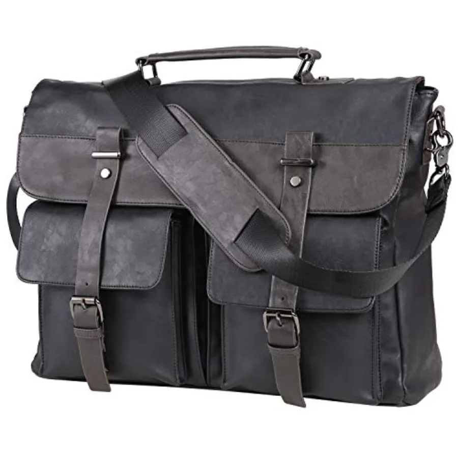 Men's Vintage Black 17.3 Inch Water Resistant PU Leather Laptop Bag, Messenger Bag, Satchel, Briefcase
Men's Vintage Black 17.3 Inch Water Resistant PU Leather Laptop Bag, Messenger Bag, Satchel, Briefcase