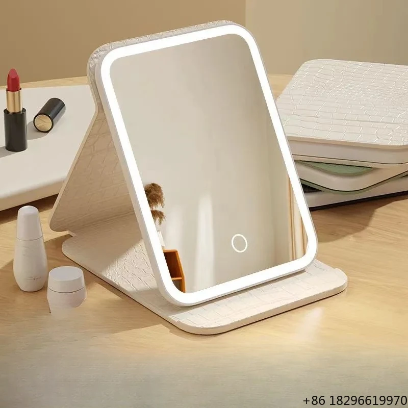 LED Cosmetic Mirror with Light Foldable Vanity Table Smart HD Desktop Portable Handheld Dual Sided Magnifying Mirror
LED Cosmetic Mirror with Light Foldable Vanity Table Smart HD Desktop Portable Handheld Dual Sided Magnifying Mirror