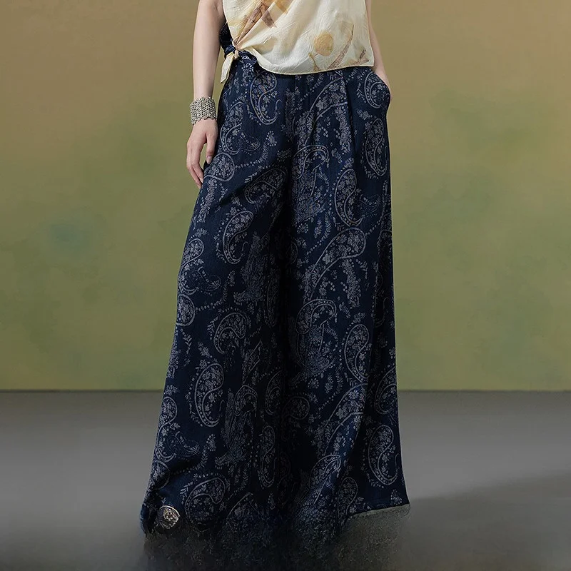 Slimming Wide Leg Pants Vintage Print Loose Fit Autumn New Arrival Women's Casual Trousers l Waist Zipper Closure Long ...
Slimming Wide Leg Pants Vintage Print Loose Fit Autumn New Arrival Women's Casual Trousers l Waist Zipper Closure Long ...