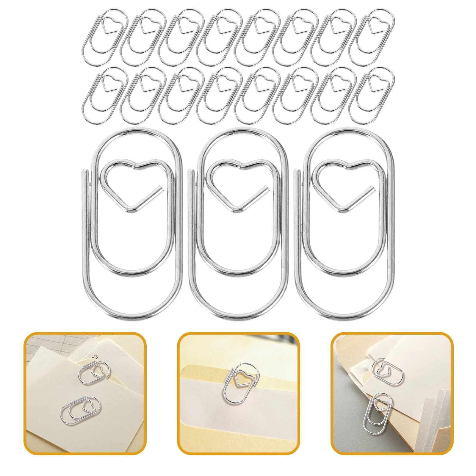 50 Pcs Paperclip Bookmark Clips for Paperwork Metal Fun Paperclips Cute Heart Creative Shaped Document Tiny
50 Pcs Paperclip Bookmark Clips for Paperwork Metal Fun Paperclips Cute Heart Creative Shaped Document Tiny