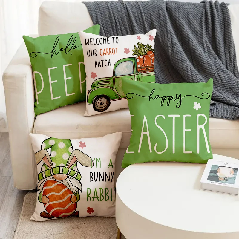 Green Pickup Rabbit Carrot Pattern Printed Square Pillowslip Soft Linen Blend Cushion Cover Pillowcase Living Room Home Decor
Green Pickup Rabbit Carrot Pattern Printed Square Pillowslip Soft Linen Blend Cushion Cover Pillowcase Living Room Home Decor