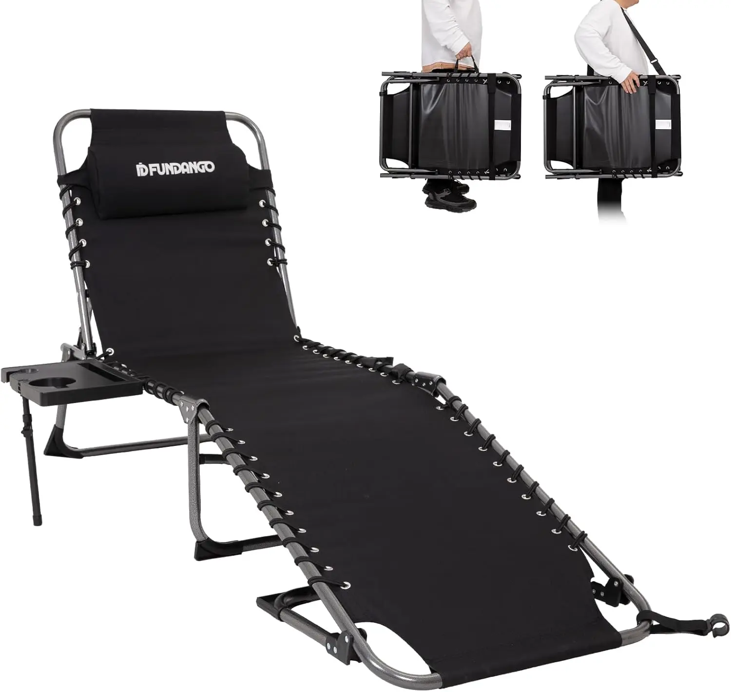 Folding Chaise Lounge Chair Outdoor, 5 Positions Foldable Tanning Chairs with Side Table & Pillow for Outside Sunbathing
Folding Chaise Lounge Chair Outdoor, 5 Positions Foldable Tanning Chairs with Side Table & Pillow for Outside Sunbathing