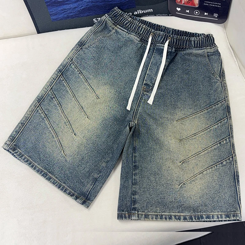 KSTUN 2026 Summer Vintage Blue Denim Shorts Men Elastic Waist Drawstring Loose Fit Jorts Casual Streetwear Wide Leg Jean Shorts
KSTUN 2026 Summer Vintage Blue Denim Shorts Men Elastic Waist Drawstring Loose Fit Jorts Casual Streetwear Wide Leg Jean Shorts