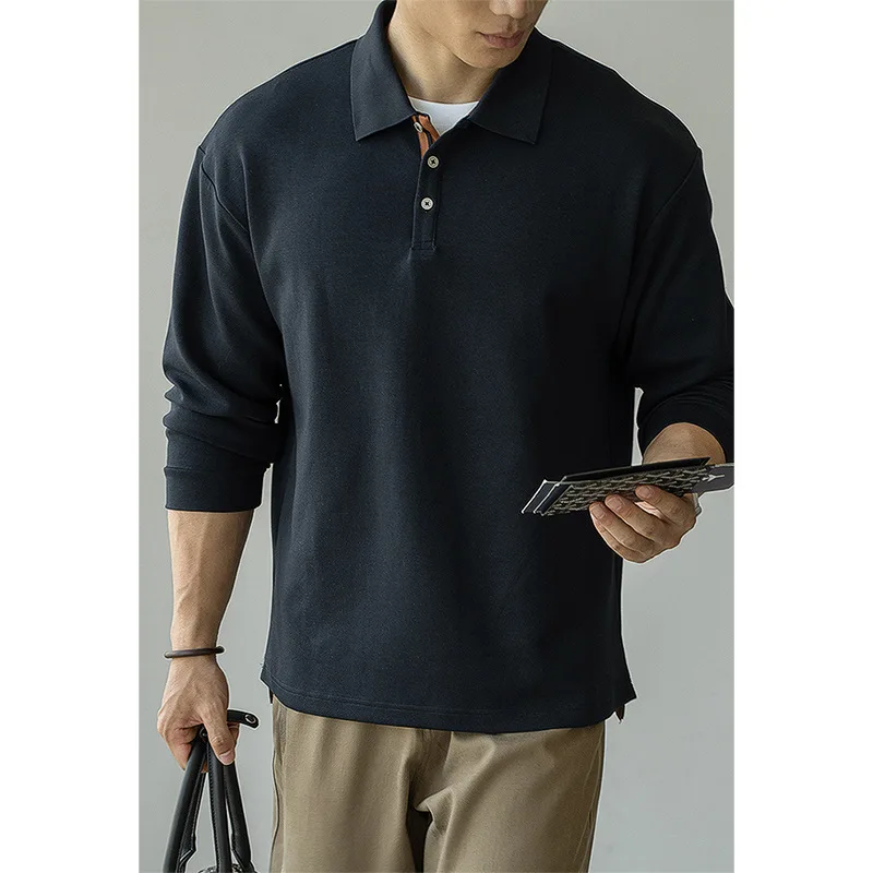Long Sleeve Cotton Polyester Blend Shirt Men's Spring New Style Air Layer Collar T-Shirt Business Gentleman Casual Style
Long Sleeve Cotton Polyester Blend Shirt Men's Spring New Style Air Layer Collar T-Shirt Business Gentleman Casual Style