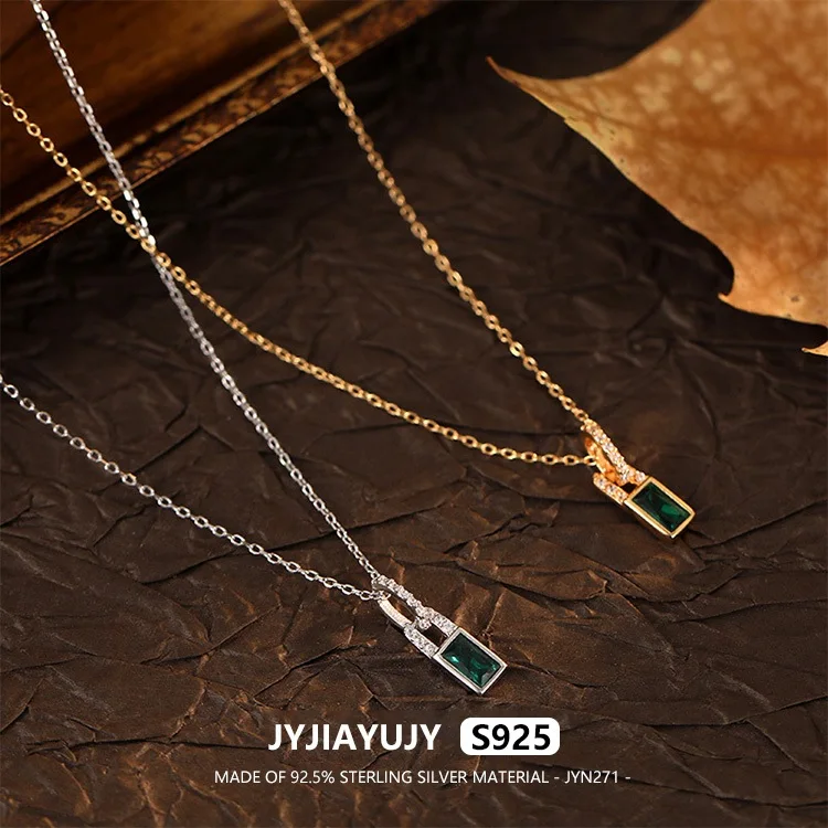 JYJIAYUJY 100% цельное оригинальное ожерелье из стерлингового серебра S925, 45 см, цепочка 14 мм, изумрудный замок, модные ювелирные изделия, подарок на каждый день JYN271
JYJIAYUJY 100% цельное оригинальное ожерелье из стерлингового серебра S925, 45 см, цепочка 14 мм, изумрудный замок, модные ювелирные изделия, подарок на каждый день JYN271