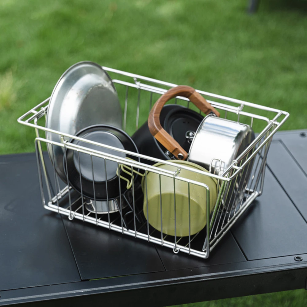 Portable Stainless Steel Drain Basket for Camping Fits For IGT Table Easy Fold for Outdoor Kitchen Washing and Draining
Portable Stainless Steel Drain Basket for Camping Fits For IGT Table Easy Fold for Outdoor Kitchen Washing and Draining