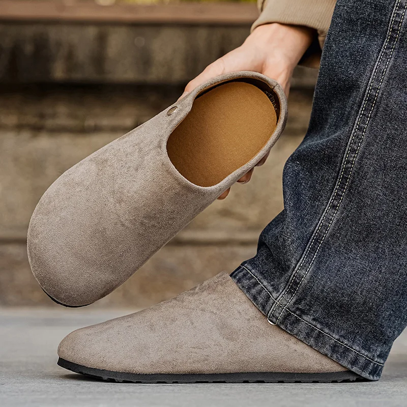 Men Suede Leather Slippers with Arch Support Cork Winter Shoes Fashion Footbed Mens Clog Shoes Mules Women Comfort Potato Shoes
Men Suede Leather Slippers with Arch Support Cork Winter Shoes Fashion Footbed Mens Clog Shoes Mules Women Comfort Potato Shoes