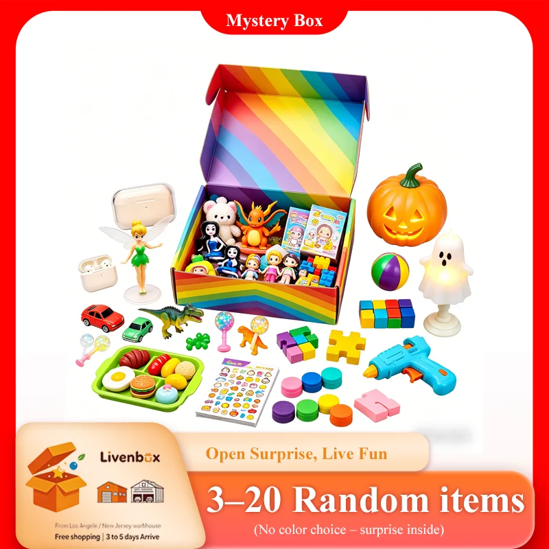 Mystery Box Blind Box Toy, Fast 3-5 Day Shipping, Random 3 to 20 Pcs Toys for Kids, Birthday Gift Unboxing Toy Set, LiveBox
Mystery Box Blind Box Toy, Fast 3-5 Day Shipping, Random 3 to 20 Pcs Toys for Kids, Birthday Gift Unboxing Toy Set, LiveBox