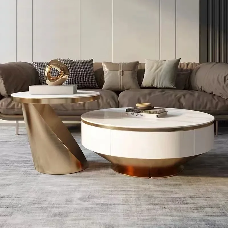 Light luxury rock slab coffee table round size combination TV cabinet combination modern simple small apartment living room
Light luxury rock slab coffee table round size combination TV cabinet combination modern simple small apartment living room