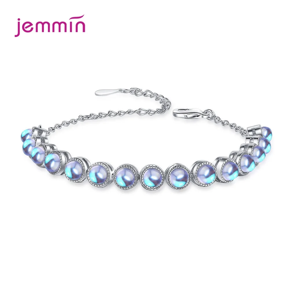 Personalized Genuine 925 Sterling Silver Bracelet For Women Girls Sparkling Moonlight Stone Bracelet Creative Design
Personalized Genuine 925 Sterling Silver Bracelet For Women Girls Sparkling Moonlight Stone Bracelet Creative Design