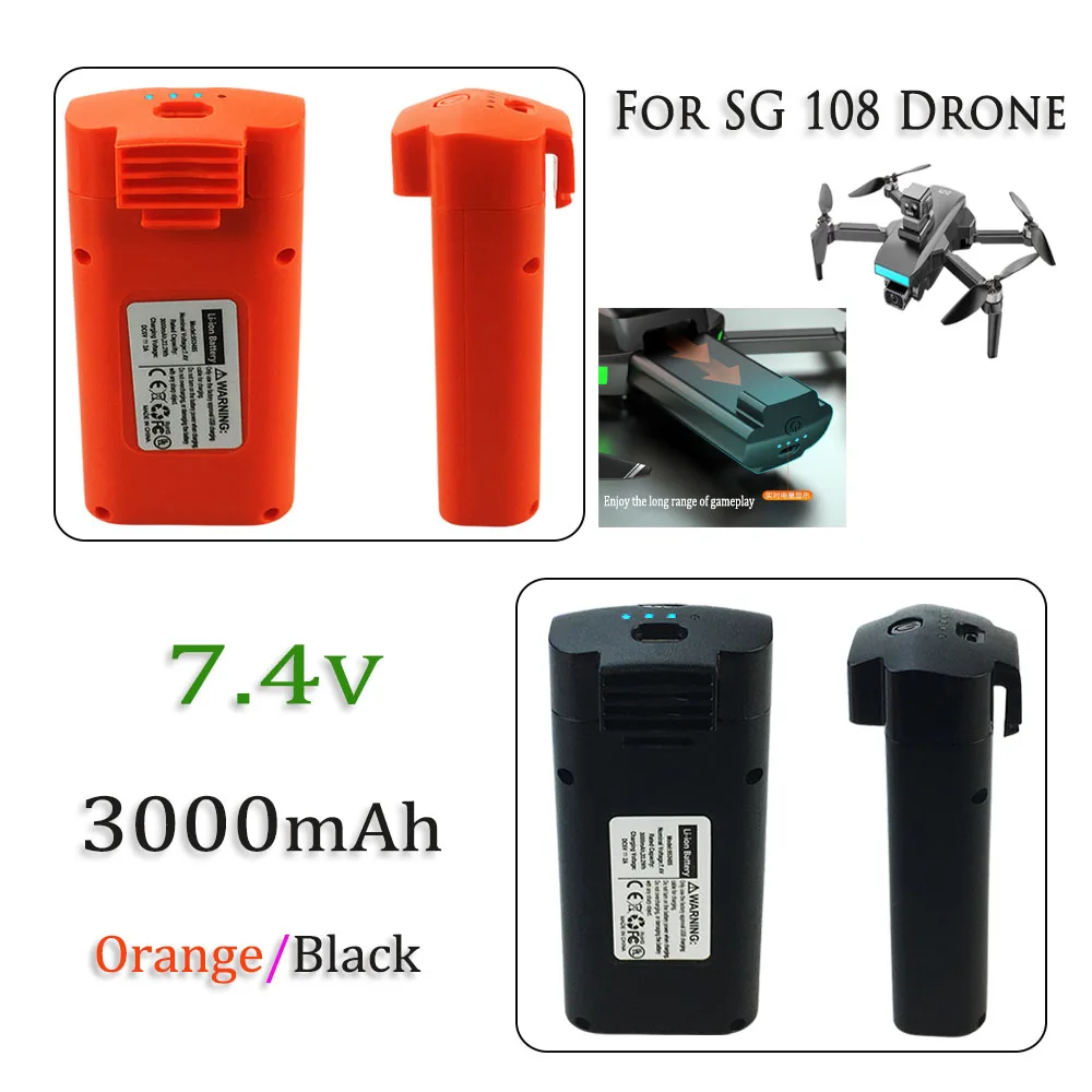 7.4V 3000mAh Rechargeable Li-ion Battery For SG108 SG-108 Drone RC Quadcopter Spare Parts
7.4V 3000mAh Rechargeable Li-ion Battery For SG108 SG-108 Drone RC Quadcopter Spare Parts