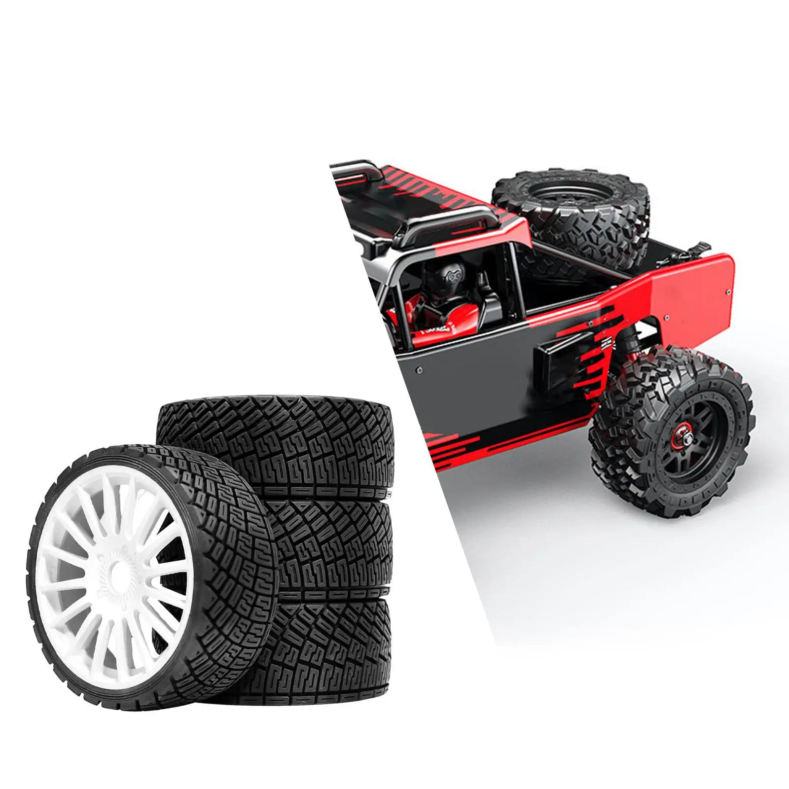 4 Pieces RC Wheels and Tires Replacement Accessory Easy to Install Spare Parts Crawler Car Tires Tire and Rims DIY Accessory
4 Pieces RC Wheels and Tires Replacement Accessory Easy to Install Spare Parts Crawler Car Tires Tire and Rims DIY Accessory