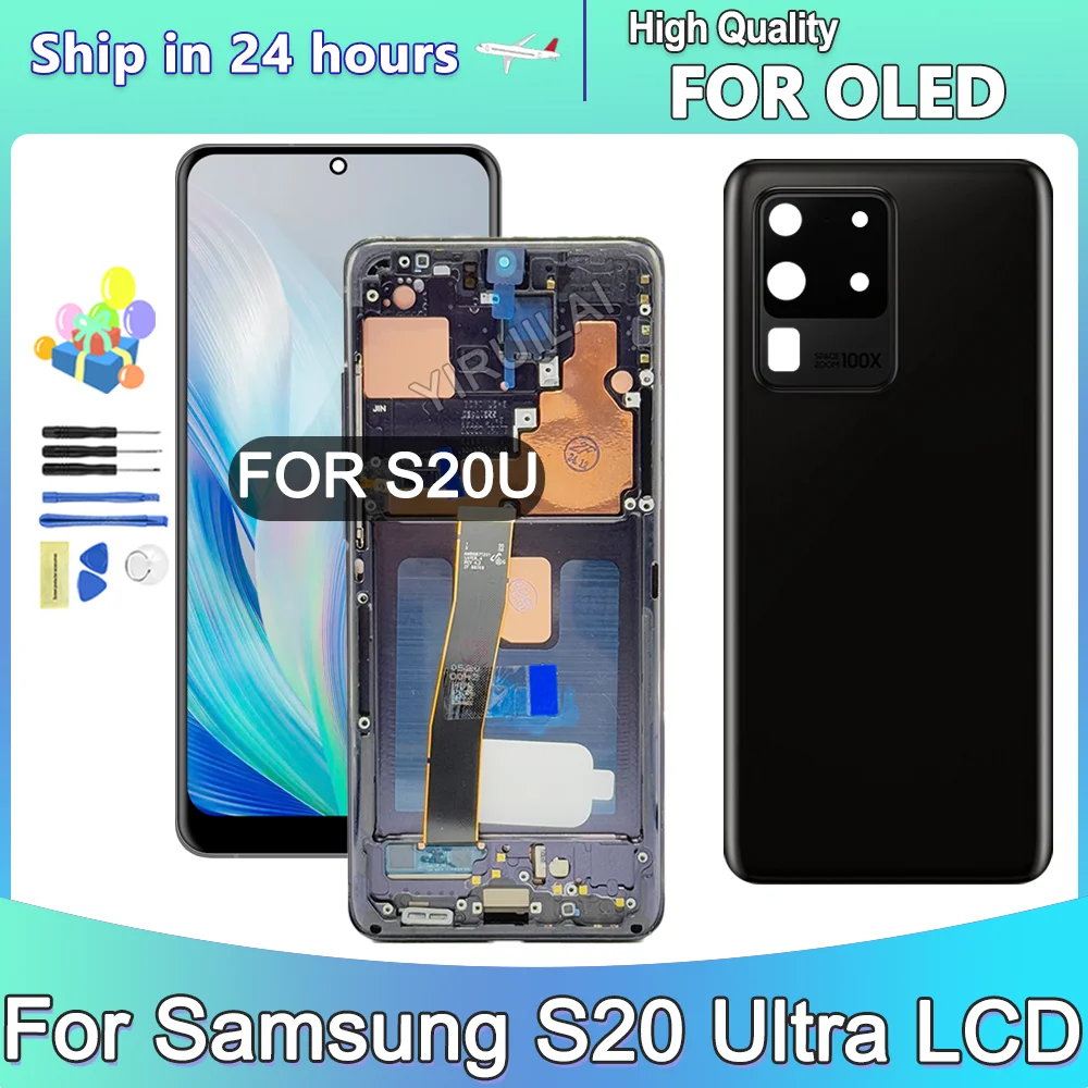 OLED For Samsung S20 Ultra 5G G988B/DS G988U LCD Display Touch Screen Digitizers Assembly with Frame Department
OLED For Samsung S20 Ultra 5G G988B/DS G988U LCD Display Touch Screen Digitizers Assembly with Frame Department