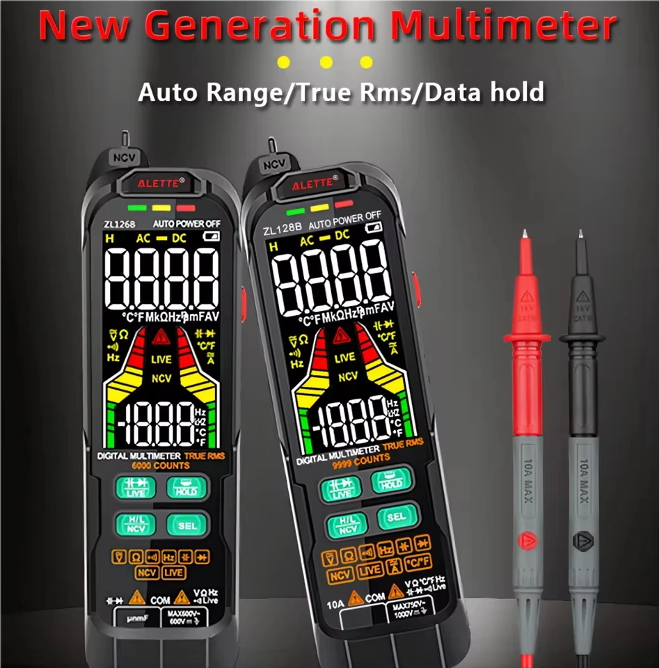 QHTITEC Digital Professional Multimeter 9999 T-RMS LCD Multimeter DC AC Current Voltage Tester Capacitance Diode USB Tester 128B
QHTITEC Digital Professional Multimeter 9999 T-RMS LCD Multimeter DC AC Current Voltage Tester Capacitance Diode USB Tester 128B