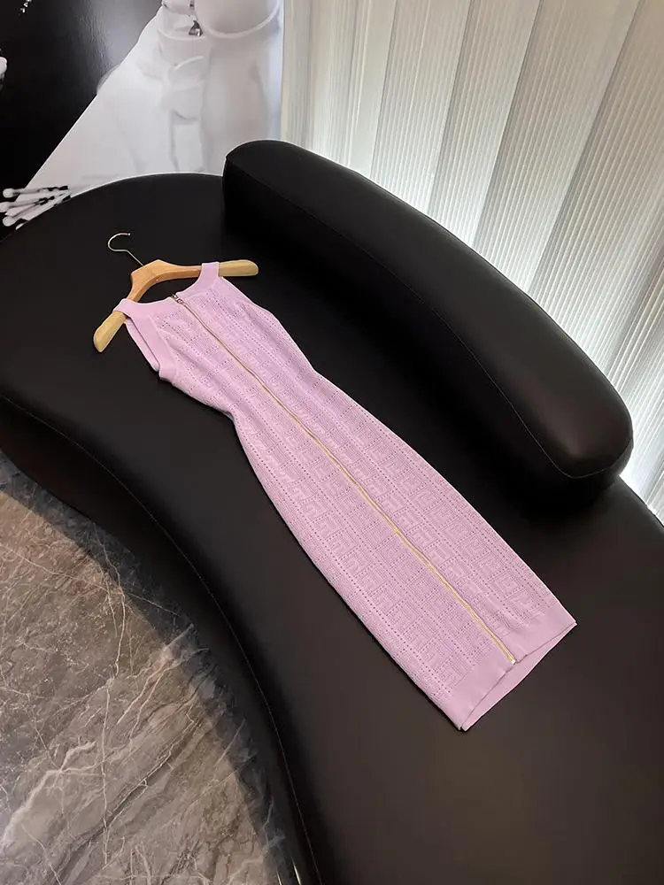 Summer 2026 Slim Fit Knitted Dress High Waist Belted Sleeveless Women's Fashion Commute Style All Seasons Knitted Dress
Summer 2026 Slim Fit Knitted Dress High Waist Belted Sleeveless Women's Fashion Commute Style All Seasons Knitted Dress