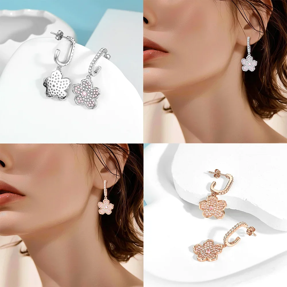 Exquisite Earrings Woman 925 Silver Sunflower Lotus Coconut Tree Snowflake Hoop Earrings for Women Birthday Fine Jewelry Gift
Exquisite Earrings Woman 925 Silver Sunflower Lotus Coconut Tree Snowflake Hoop Earrings for Women Birthday Fine Jewelry Gift