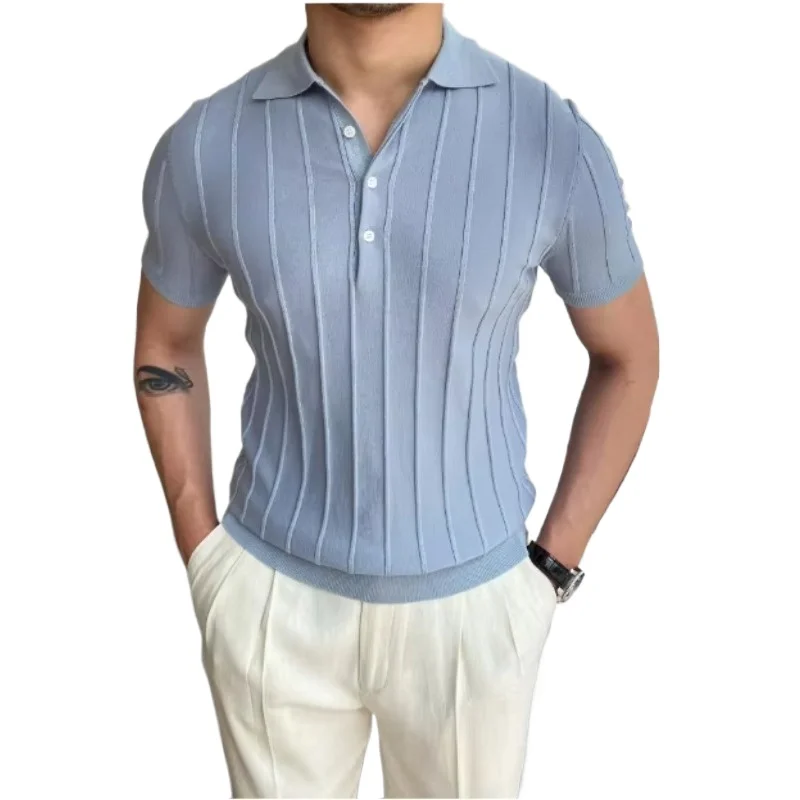 2024 Spring/Summer POLO shirt collar T-shirt trend striped thin slim cotton lapel pullover sweater for men polo shirt size 2XL
2024 Spring/Summer POLO shirt collar T-shirt trend striped thin slim cotton lapel pullover sweater for men polo shirt size 2XL