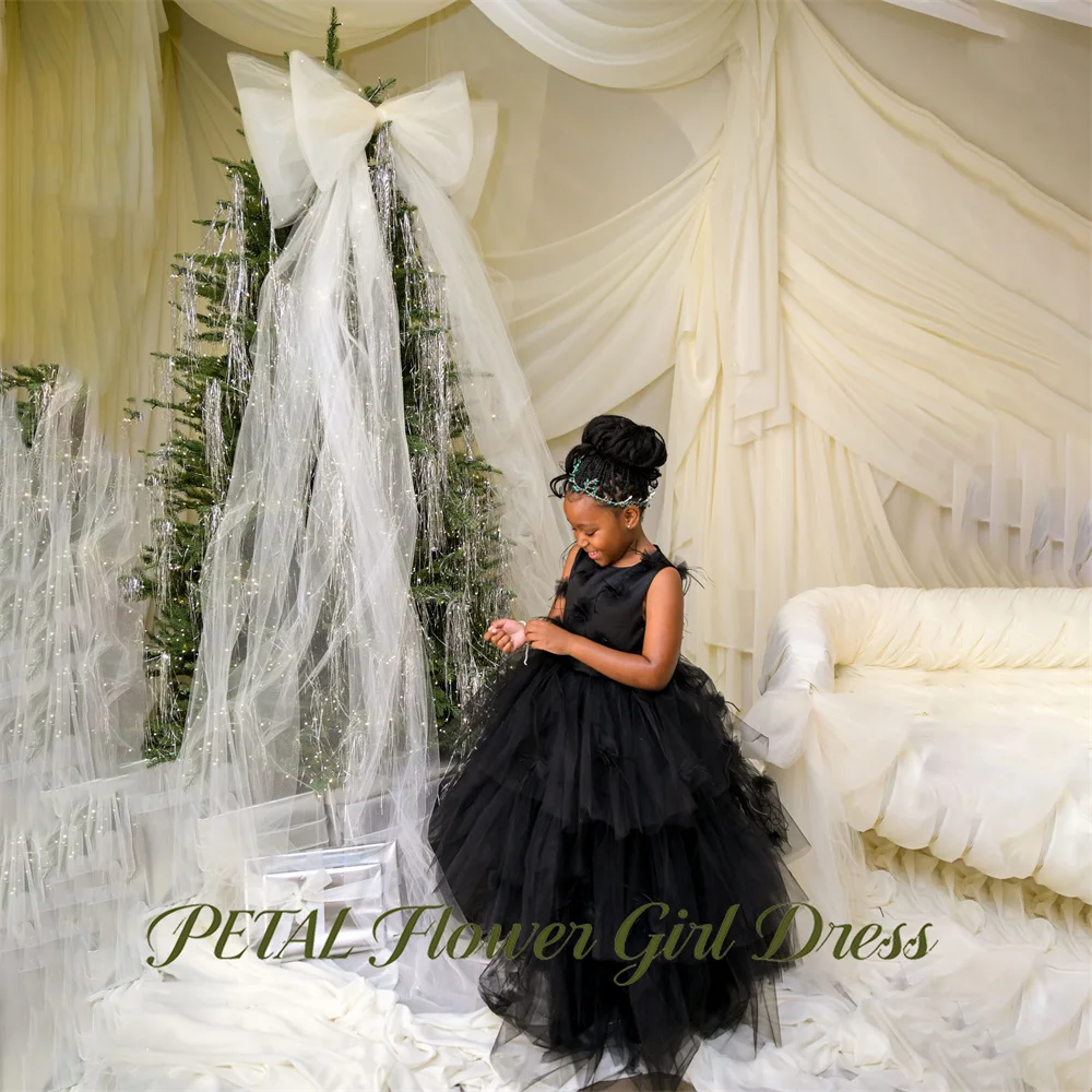 Petal Black Princess Girls Dress Round Neck Sleeveless First Communion Gown A Line Children Birthday Wedding DressesCustomized
Petal Black Princess Girls Dress Round Neck Sleeveless First Communion Gown A Line Children Birthday Wedding DressesCustomized