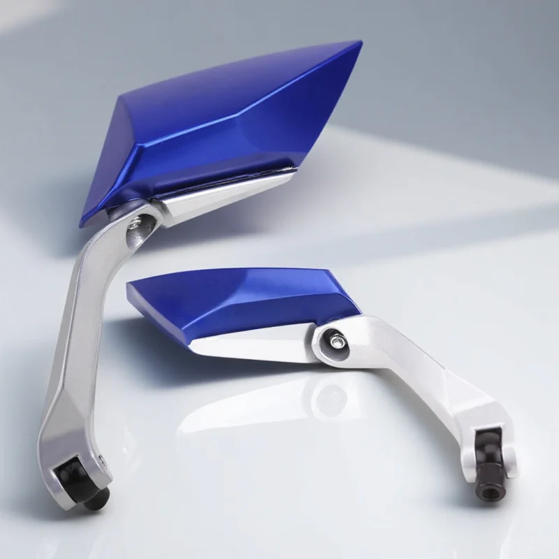 Pair Blue Motorcycle Rear View Mirrors Universal 360 Degree Rotating Adjustable Scooter Side Mirrors for Motorcycles E Bikes
Pair Blue Motorcycle Rear View Mirrors Universal 360 Degree Rotating Adjustable Scooter Side Mirrors for Motorcycles E Bikes