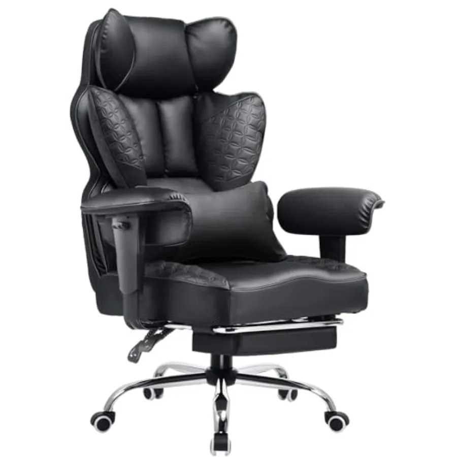 Big and Tall Office Chair Heavy Duty Wide Ergonomic Gaming Chair with Deluxe Embossing Designed Leather with Feet Rest, 150°Rec
Big and Tall Office Chair Heavy Duty Wide Ergonomic Gaming Chair with Deluxe Embossing Designed Leather with Feet Rest, 150°Rec