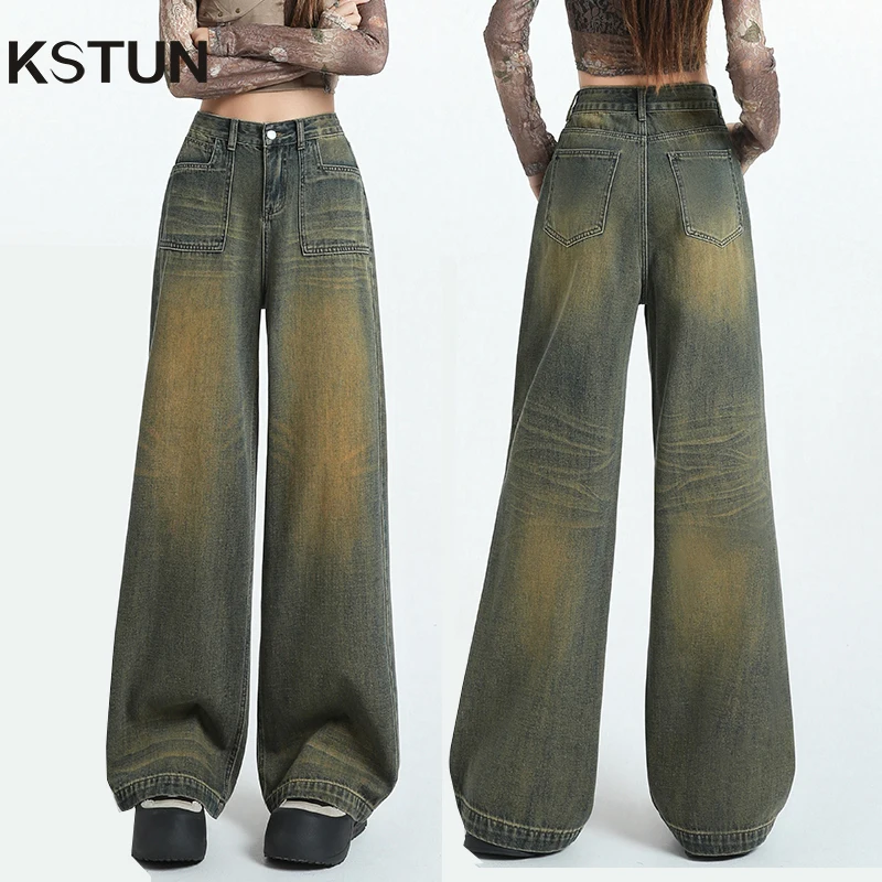 KSTUN 2025 Women's Wide Leg Jeans High Waist Baggy Pants Straight Loose Vintage Streetwear Womens Clothing Ladies Long Trousers
KSTUN 2025 Women's Wide Leg Jeans High Waist Baggy Pants Straight Loose Vintage Streetwear Womens Clothing Ladies Long Trousers