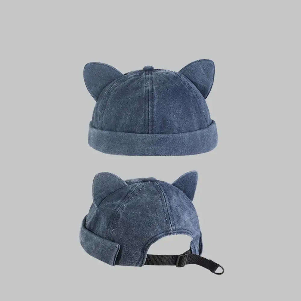 Retro Washed Old Brimless Hat Personality Cat Ears Skullies Cap Solid Landlord Hat Adjustable Melon Skin Caps Denim Sun Hats
Retro Washed Old Brimless Hat Personality Cat Ears Skullies Cap Solid Landlord Hat Adjustable Melon Skin Caps Denim Sun Hats