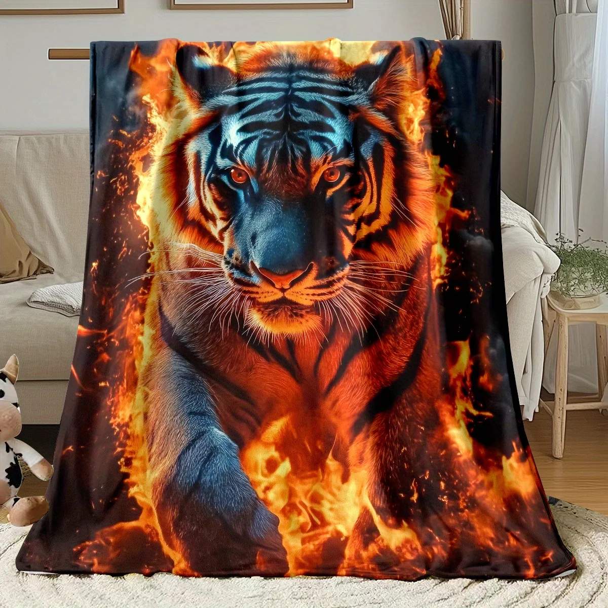 Flame Tiger Digital Print Cozy Warm Flannel Blanket for Sofa Camping Living Room Office Bed
Flame Tiger Digital Print Cozy Warm Flannel Blanket for Sofa Camping Living Room Office Bed