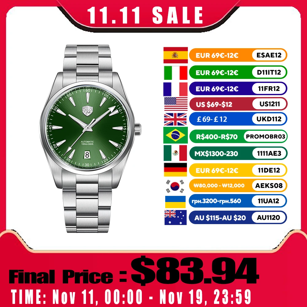 2025 New Men's Watches RollsTimi Automatic Watch For Men Mechanical Wristwatches NH35 Man Gift AR Sapphire Mirror Luminous Clock
2025 New Men's Watches RollsTimi Automatic Watch For Men Mechanical Wristwatches NH35 Man Gift AR Sapphire Mirror Luminous Clock