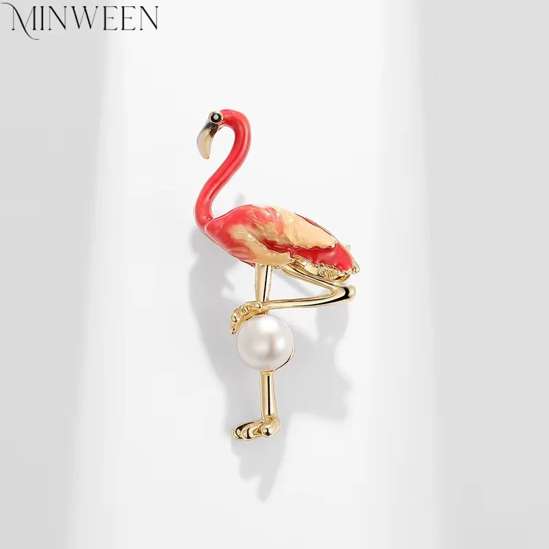Versatile Enamel Flamingo Brooch With Freshwater Pearl For Women Jewelry Gift Wholesale
Versatile Enamel Flamingo Brooch With Freshwater Pearl For Women Jewelry Gift Wholesale