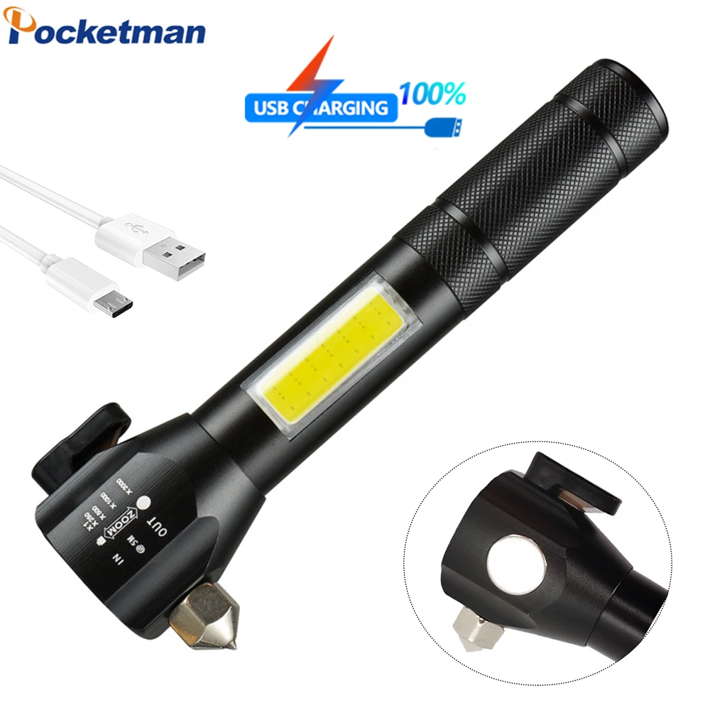 Multifunctional 4 In 1 Self-defense Flashlight Powerful LED+COB Flashlight Waterproof Zoomable Torch USB Flashlight with Battery
Multifunctional 4 In 1 Self-defense Flashlight Powerful LED+COB Flashlight Waterproof Zoomable Torch USB Flashlight with Battery