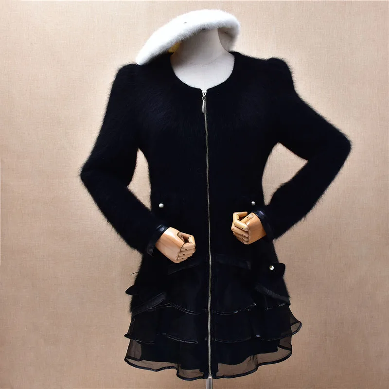 Женские осенне-зимние модные черные кружевные волосатые норковые кашемировые вязаные молнии, тонкие кардиганы, свитер, куртка, топы
Женские осенне-зимние модные черные кружевные волосатые норковые кашемировые вязаные молнии, тонкие кардиганы, свитер, куртка, топы