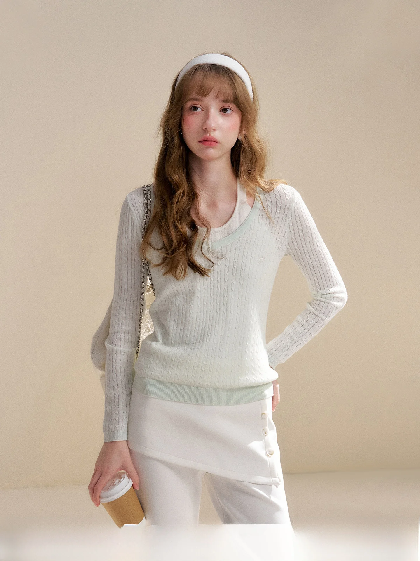 Kroche Wool Blend Knitted Sweater with Twist Flower Design Collar Hanging Color Blo Casual Sle Women's Faion Spring
Kroche Wool Blend Knitted Sweater with Twist Flower Design Collar Hanging Color Blo Casual Sle Women's Faion Spring