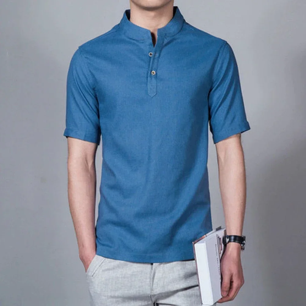 Casual Fashion Tops For Men Fashion Top Stand Collar Shirt Holiday Outfit Laid Flat Measurement Men's Fashion T-Shirt
Casual Fashion Tops For Men Fashion Top Stand Collar Shirt Holiday Outfit Laid Flat Measurement Men's Fashion T-Shirt