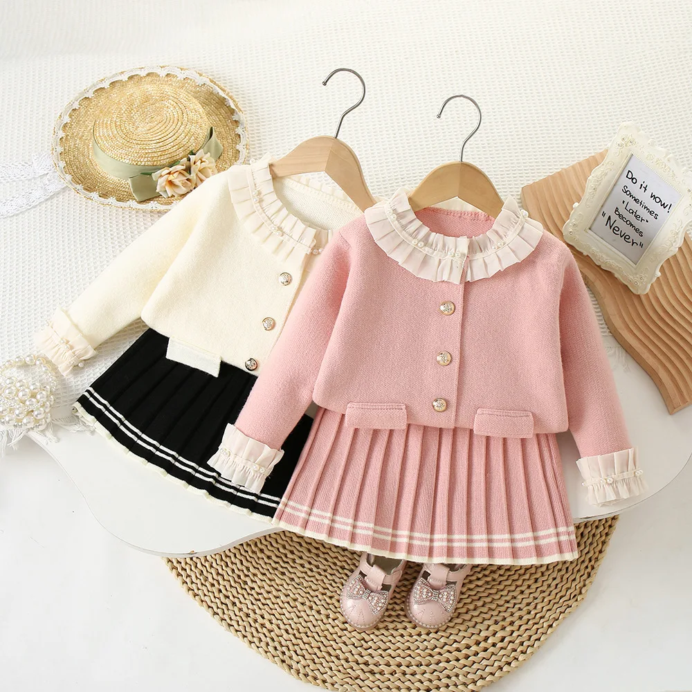 Girls Knitted Clothing Sets Spring Autumn Children Woolen Jersey Sweaters Coats Skirts Princess Dress Suit for Baby Outfits Kids
Girls Knitted Clothing Sets Spring Autumn Children Woolen Jersey Sweaters Coats Skirts Princess Dress Suit for Baby Outfits Kids