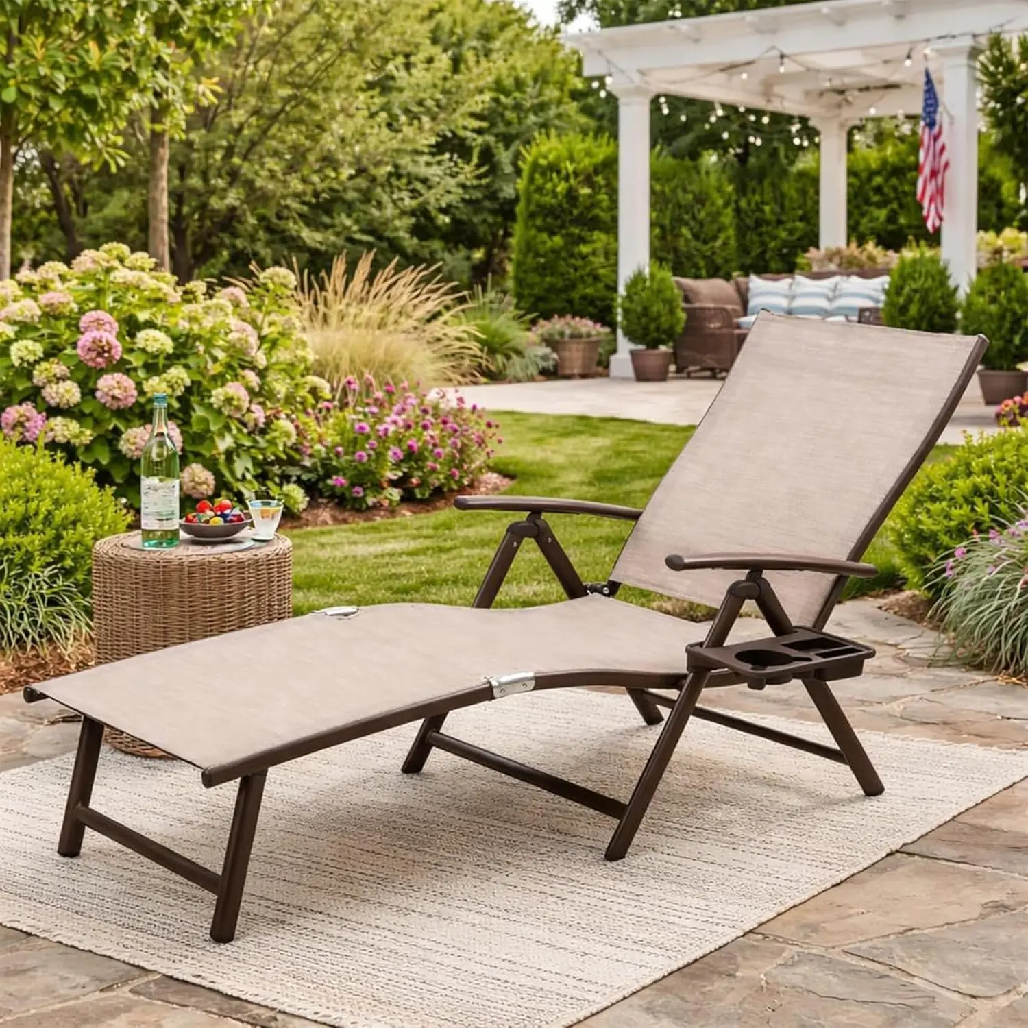 Aluminum Outdoor Chaise Lounge Chair, Adjustable Reclining Patio Lounge with Drink Holder, Weather-Resistant Pool,, Customized
Aluminum Outdoor Chaise Lounge Chair, Adjustable Reclining Patio Lounge with Drink Holder, Weather-Resistant Pool,, Customized