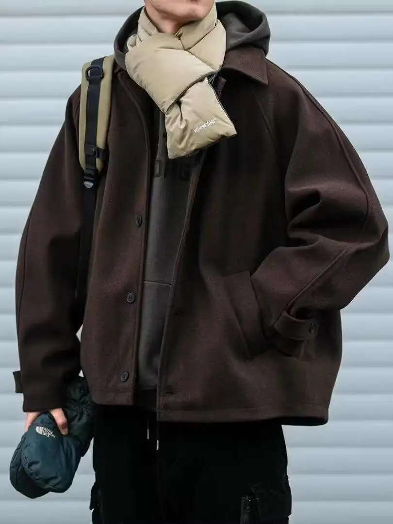 Мужское шерстяное пальто в японском стиле с воротником-стойкой, осенне-зимнее, универсальное, простое, модное, городское...
Мужское шерстяное пальто в японском стиле с воротником-стойкой, осенне-зимнее, универсальное, простое, модное, городское...