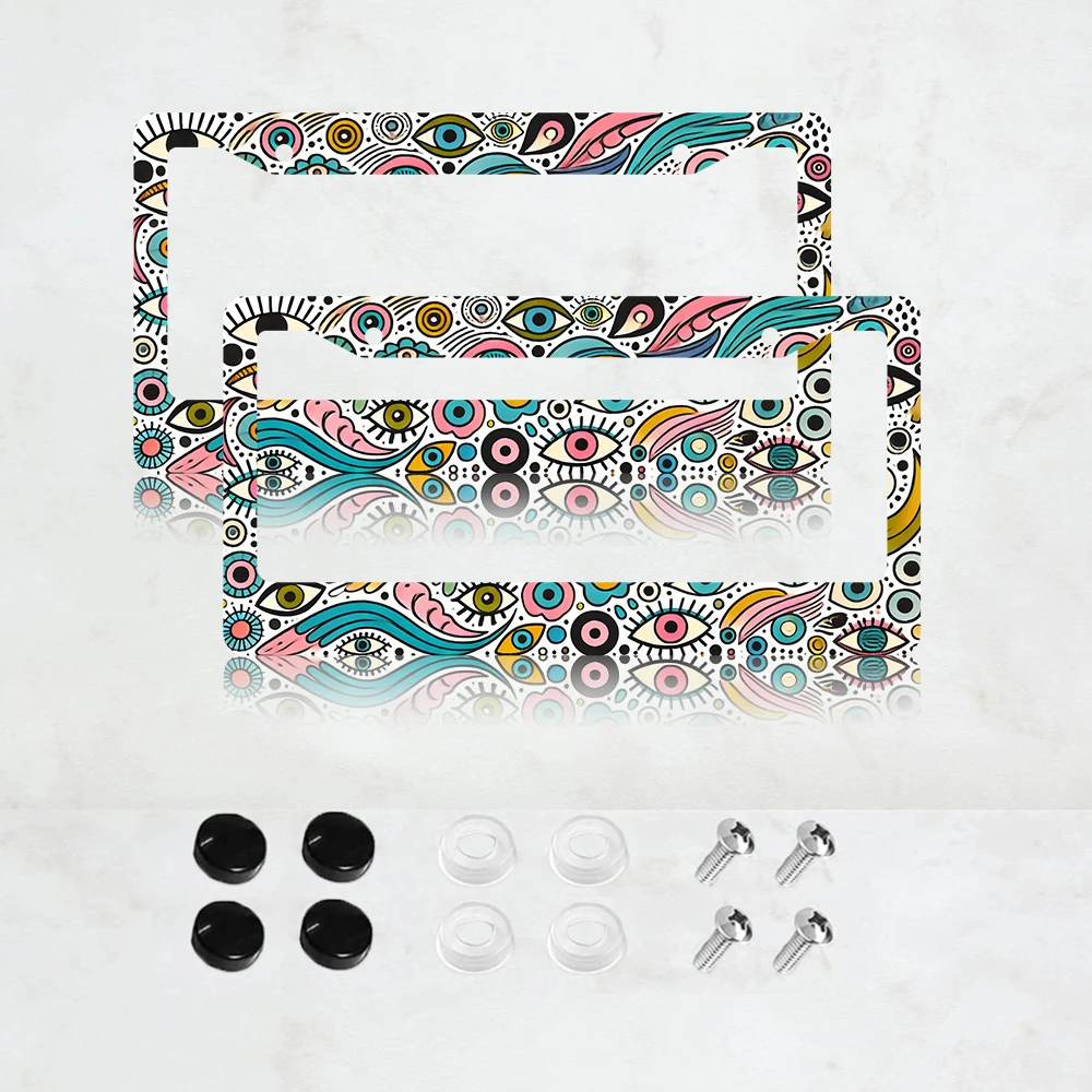 2 шт. Декоративные рамки для номерных знаков с цветными глазами-талисманами, алюминиевые, 6 x 12 дюймов, стандартный размер США, для автомобиля
2 шт. Декоративные рамки для номерных знаков с цветными глазами-талисманами, алюминиевые, 6 x 12 дюймов, стандартный размер США, для автомобиля