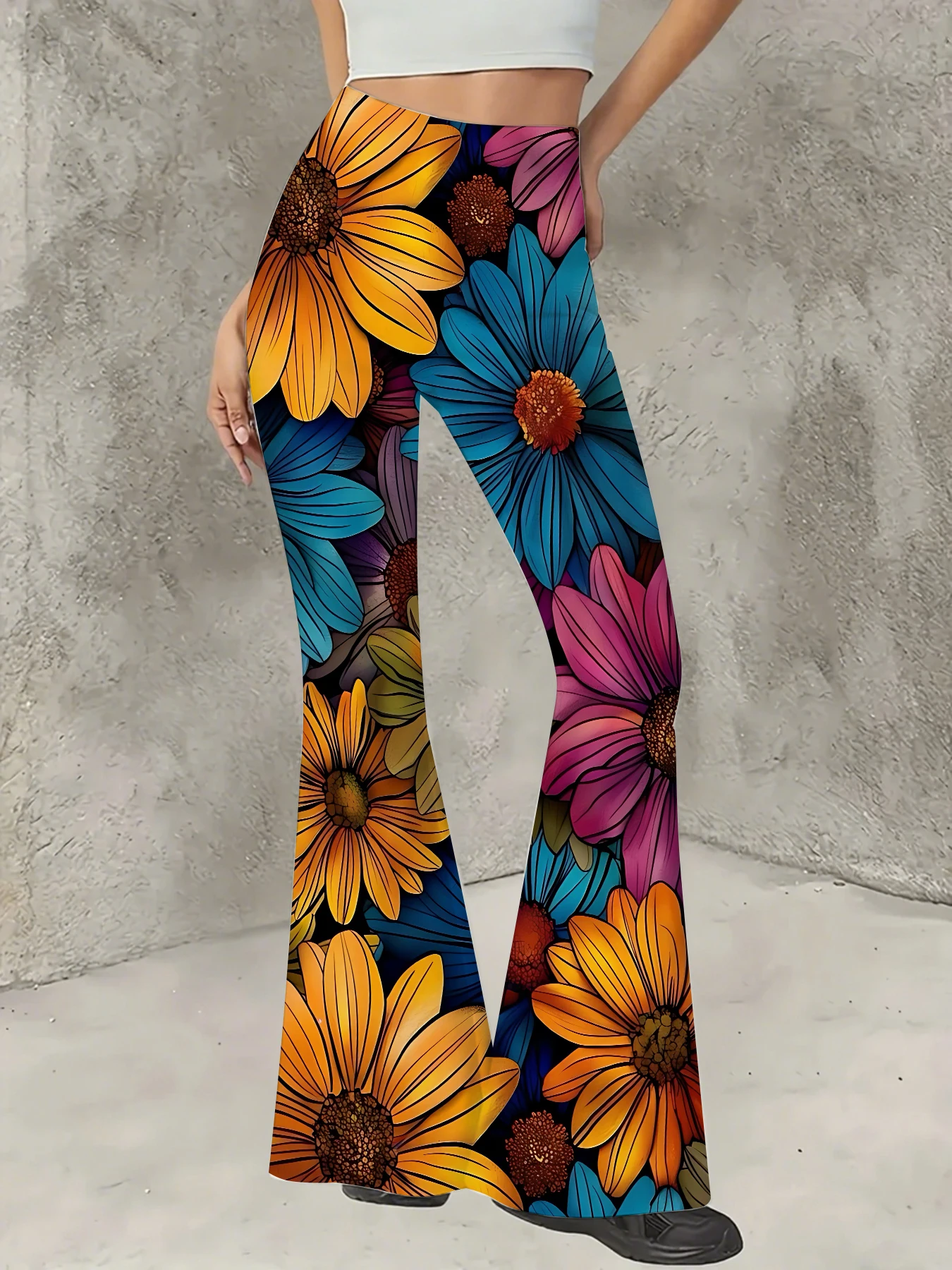 Women's Boho Printed Flare Pants Vintage Knit High Waist Wide Leg Trousers
Women's Boho Printed Flare Pants Vintage Knit High Waist Wide Leg Trousers