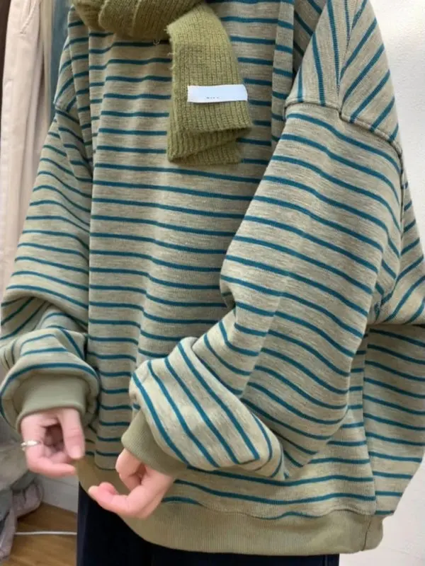 Loose Fit Striped round Neck Sweatshirt Unisex Long Sleeve Spring Autumn Vintage Style Comfortable Breathable Anti-Wrinkle Sw...
Loose Fit Striped round Neck Sweatshirt Unisex Long Sleeve Spring Autumn Vintage Style Comfortable Breathable Anti-Wrinkle Sw...