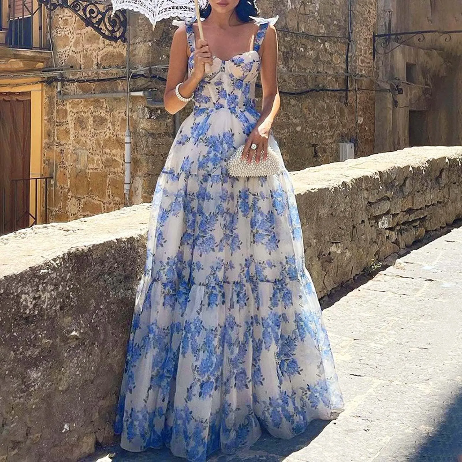 Floral Print Sleeveless Elegant Maxi Party Dress Women Backless Fit Flare Swing Long Dresses Evening Dresses 2025 Summer Outfits
Floral Print Sleeveless Elegant Maxi Party Dress Women Backless Fit Flare Swing Long Dresses Evening Dresses 2025 Summer Outfits